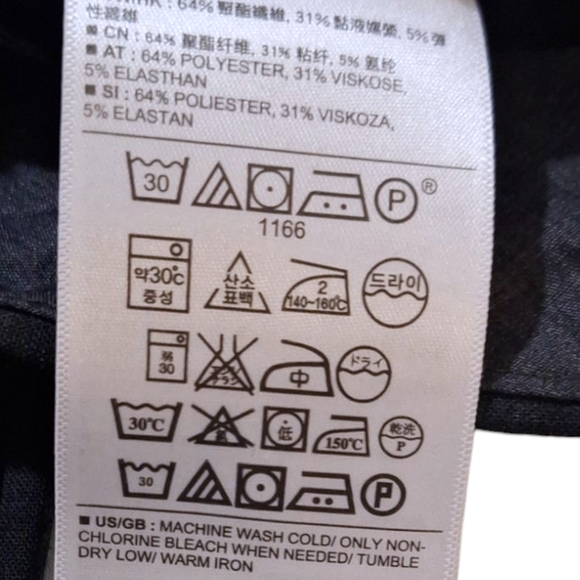 GAP Perfect Trouser Black/Grey Checkered Stretch Pants Straight-Leg. Size 6R - Picture 10 of 14